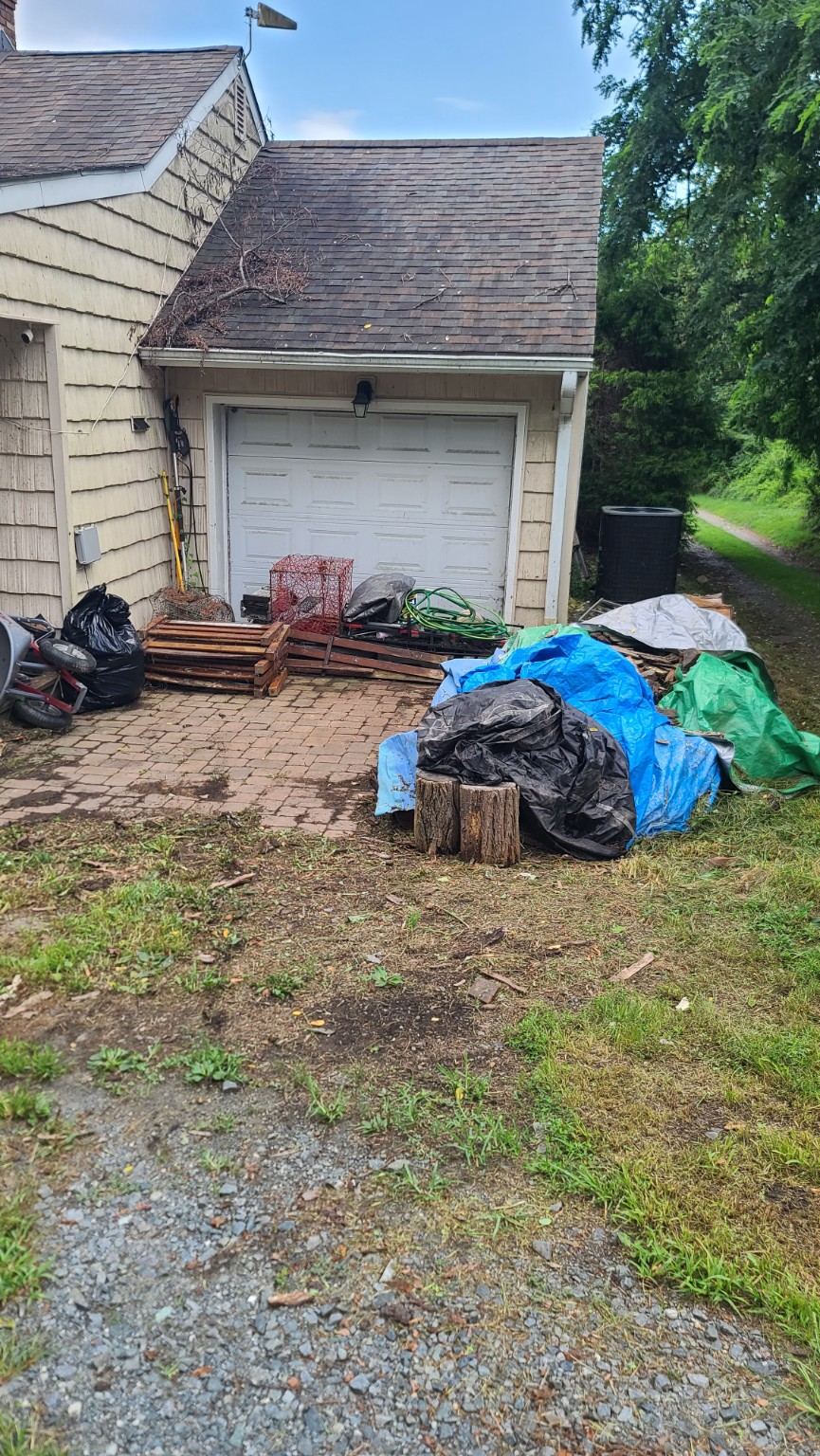 Debris prepared for removal